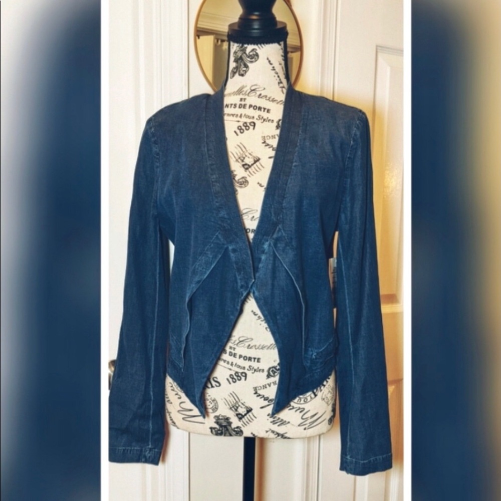 H by Halston drape front jacket